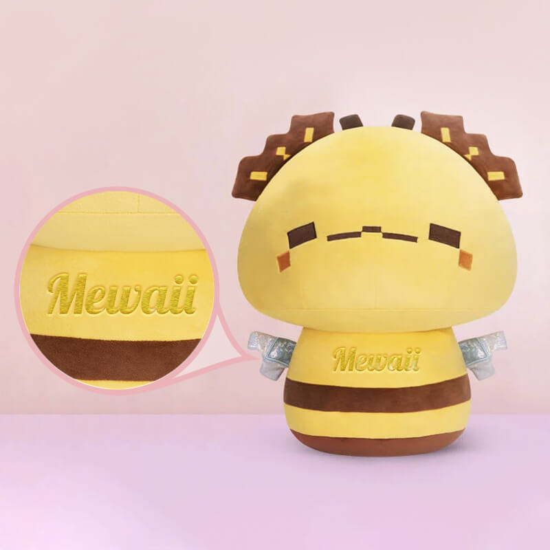 MeWaii® Mushroom Family Digital Bee Kawaii Plush Pillow Squish Toy