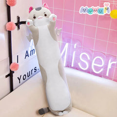 MeWaii® Original Design Kitten Gray Stuffed Animal Kawaii Plush Pillow Squishy Toy