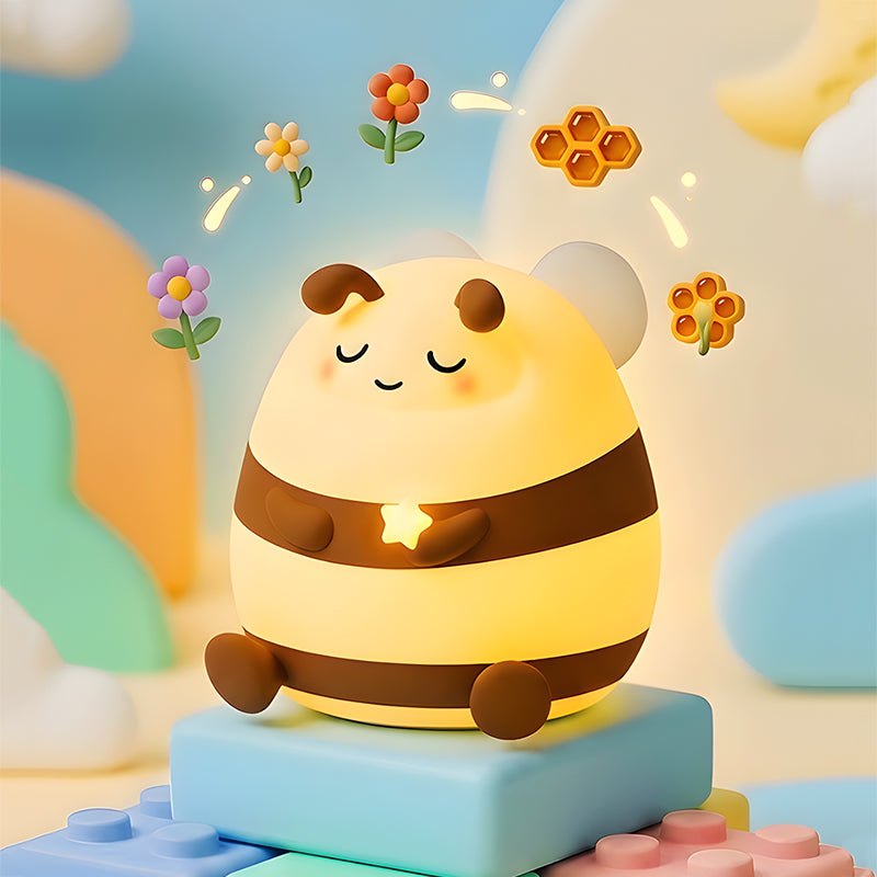 MeWaii® Cozy Bee Silicone Squishy LED Night Light
