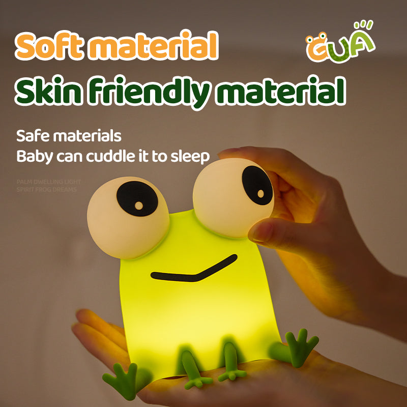 MeWaii® Frog Big-Eyed Adorable Small Silicone Squishy Night Light Perfect Gift