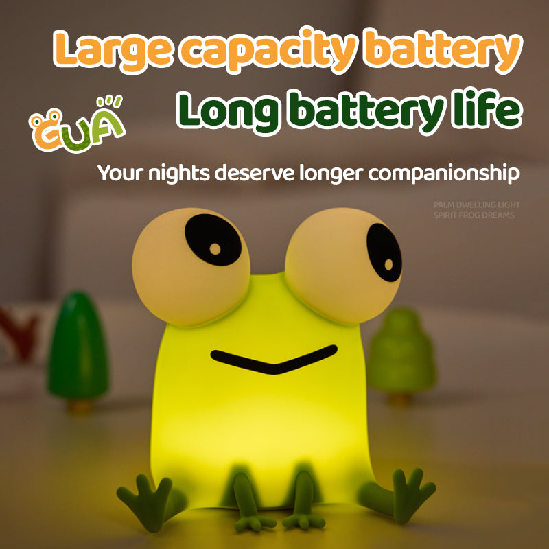 MeWaii® Frog Big-Eyed Adorable Small Silicone Squishy Night Light Perfect Gift