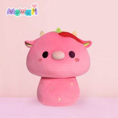 MeWaii® Mushroom Family Painted Berry Cow Kawaii Plush Pillow Squish Toy