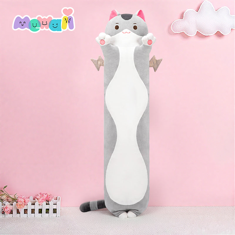 MeWaii® Original Design Kitten Gray Stuffed Animal Kawaii Plush Pillow Squishy Toy