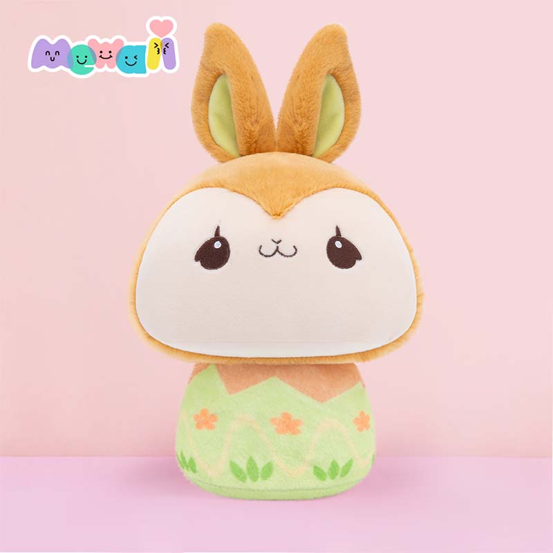 MeWaii® Mushroom Family Green Egg Bunny Rabbit Kawaii Plush Pillow Squish Toy