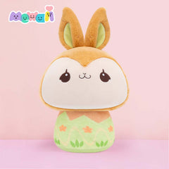 MeWaii® Mushroom Family Green Egg Bunny Rabbit Kawaii Plush Pillow Squish Toy