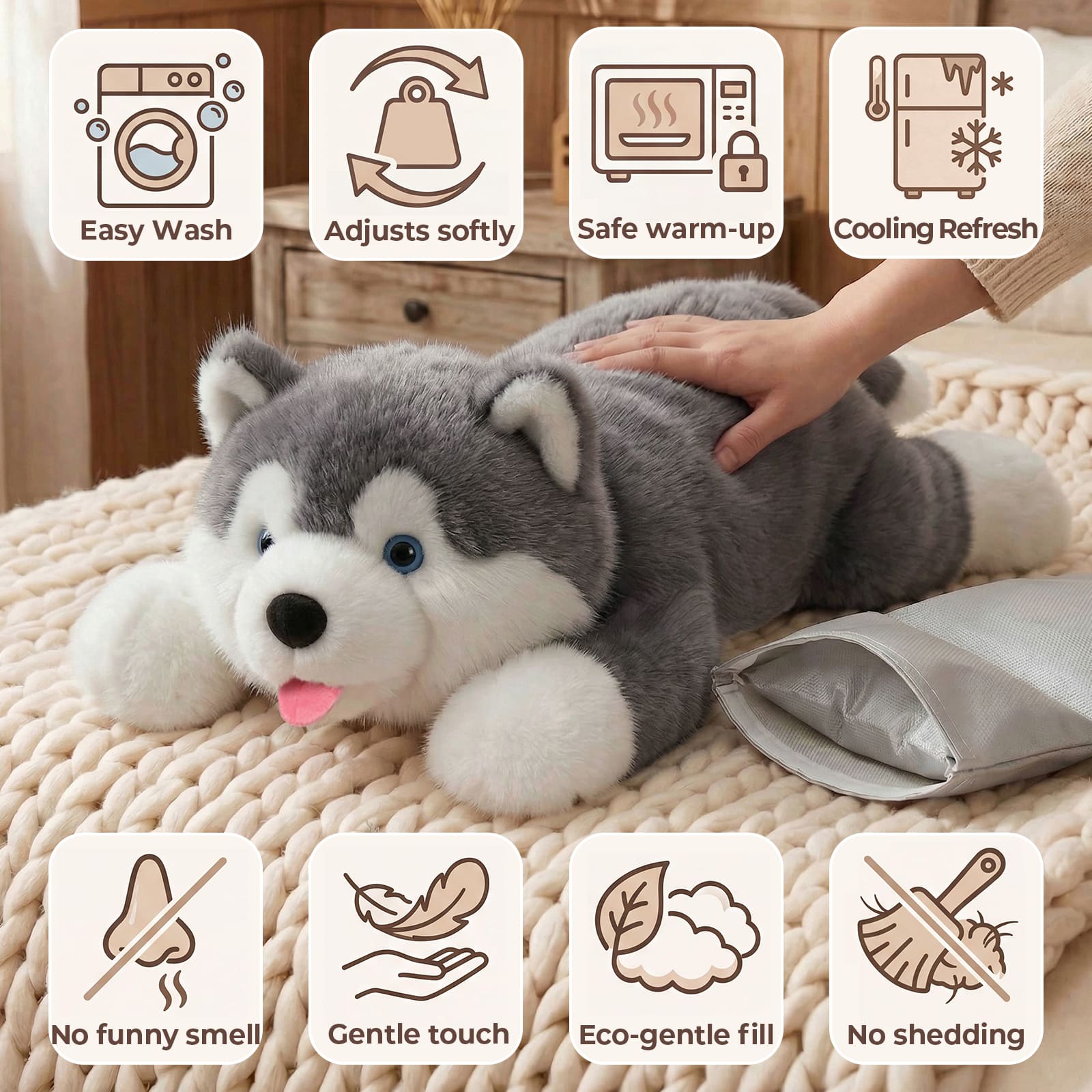 MeWaii® Alaskan Malamute Weighted Stuffed Animal