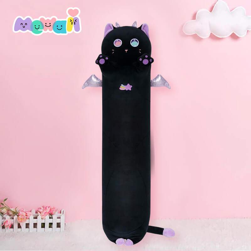 MeWaii® Original Design Purple Magic Cat Big Eyed Stuffed Animal Kawaii Plush Pillow Squishy Toy