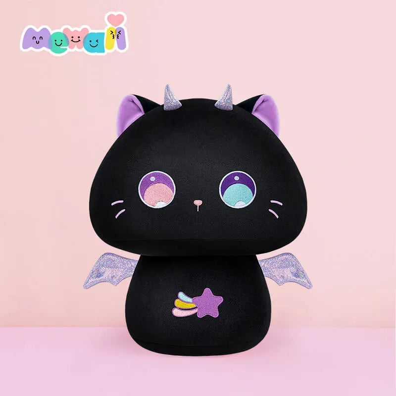 MeWaii® Mushroom Family Purple Magic Cat Kawaii Plush Pillow Squish Toy