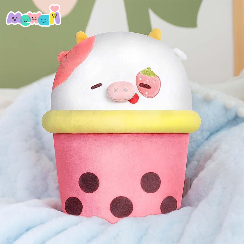 MeWaii® Milk Tea Boba Cow Plush Kawaii Plushies For Gift