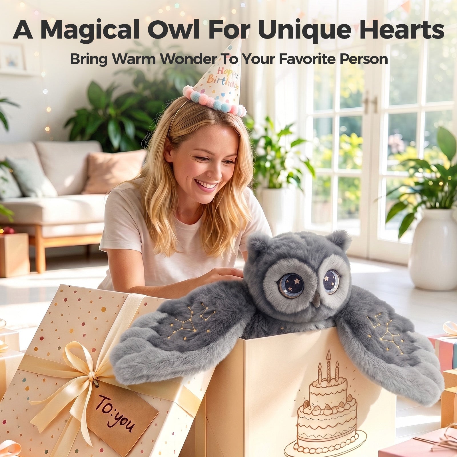 ✨NEW✨MeWaii® Owl Weighted Stuffed Animal
