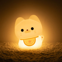 Squishy Silikon Happy Cat LED-Nachtlicht - Perfektes Geschenk für Kinder und Mädchen