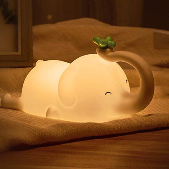 Squishy Silikon-LED-Nachtlicht mit fliegendem Elefantenmotiv – perfektes Geschenk für Kinder und Mädchen