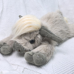 Highland Cow Gray Weighted Stuffed Animal