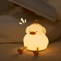Squishy Silikon-Musikente mit LED-Nachtlicht – perfektes Geschenk für Kinder und Mädchen