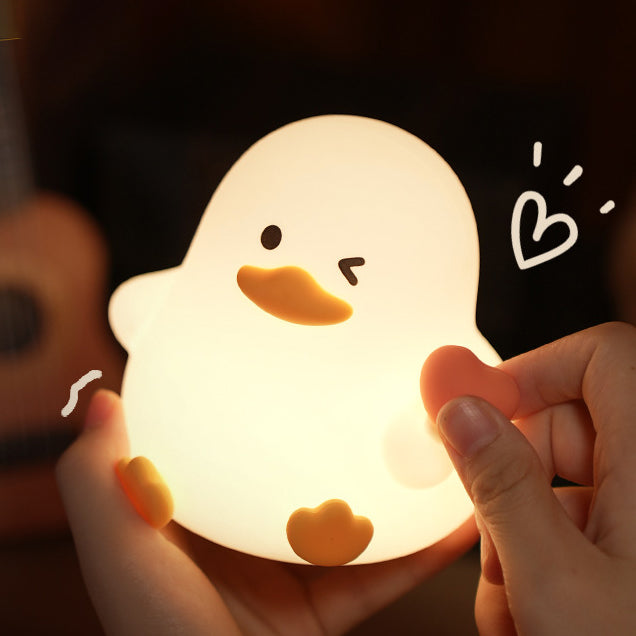 MeWaii® Winking Duck with Heart Silicone Squishy Night Light Perfect Gift