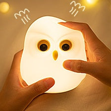 MeWaii® Squishy Silicone Little Owl LED Night Light - Perfect Gift for Kids and Girls