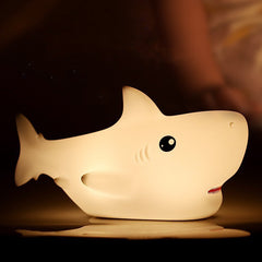 Squishy Silikon Hai LED-Nachtlicht - Perfektes Geschenk für Kinder und Mädchen