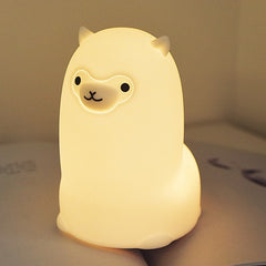 MeWaii® Squishy Silicone Alpaca LED Night Light - Perfect Gift for Kids and Girls
