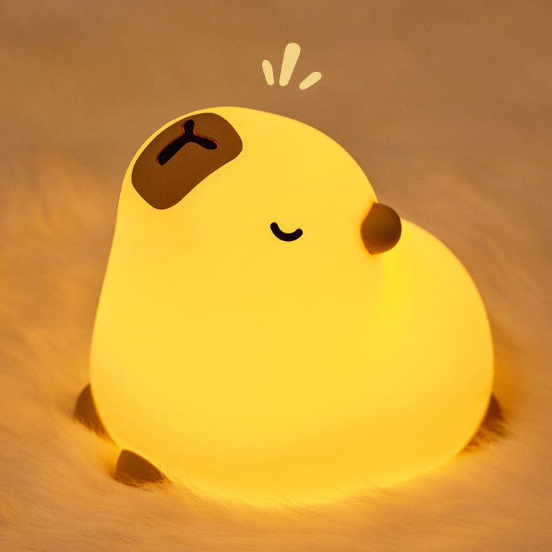 Squishy Silikon Yoga Capybara LED-Nachtlicht - perfektes Geschenk für Kinder und Mädchen