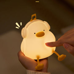 Squishy Silikon-Musikente mit LED-Nachtlicht – perfektes Geschenk für Kinder und Mädchen