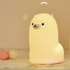 MeWaii® Squishy Silicone Alpaca LED Night Light - Perfect Gift for Kids and Girls