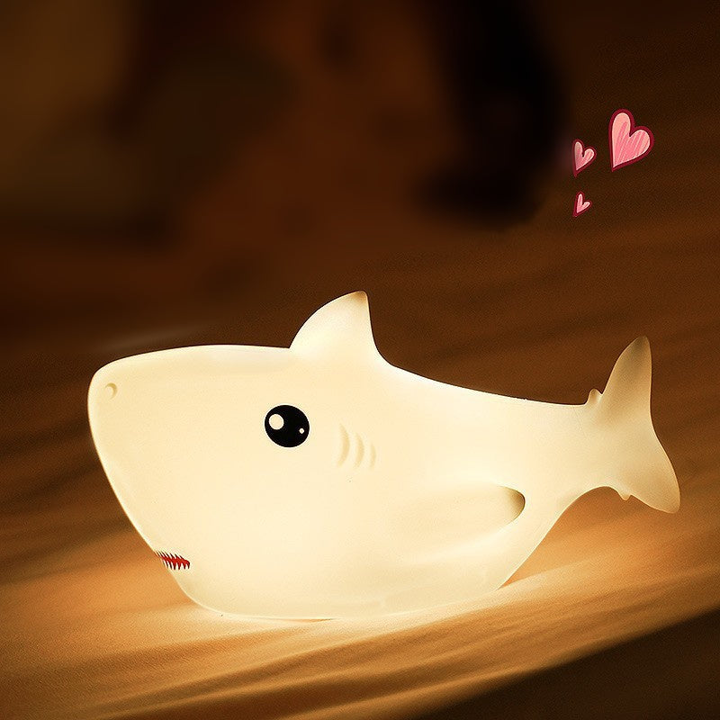 Squishy Silikon Hai LED-Nachtlicht - Perfektes Geschenk für Kinder und Mädchen