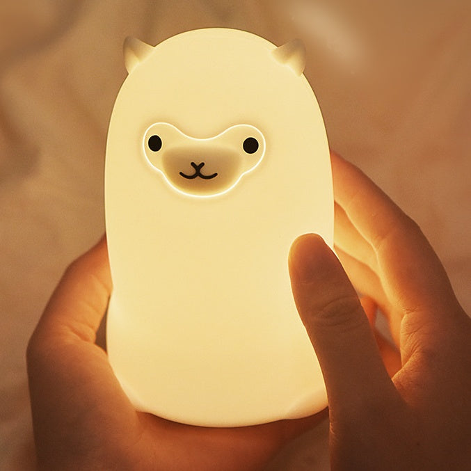 MeWaii® Squishy Silicone Alpaca LED Night Light - Perfect Gift for Kids and Girls