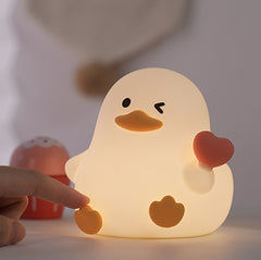 MeWaii® Winking Duck with Heart Silicone Squishy Night Light Perfect Gift