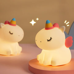 Einhorn-Nachtlicht, LED, matschig, Tap-Lampe, bestes Geschenk für Baby und Mädchen