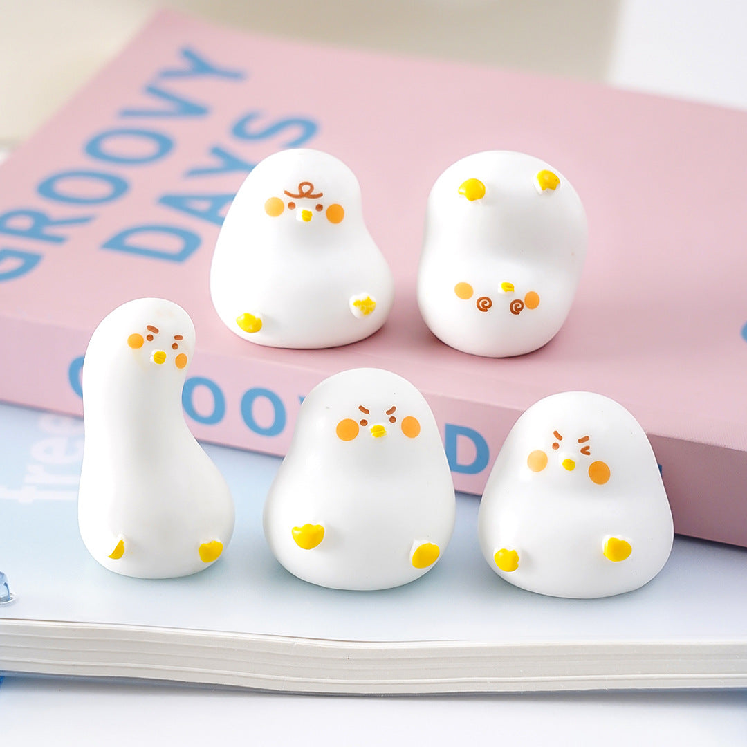 Over 5+ Pcs Miniature Capybara Figurines Cute Set Squishy Silicone Night Light DIY Desk Collection Resin