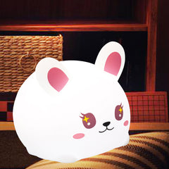 Squishy Silikon Big Face Bunny LED-Nachtlicht - perfektes Geschenk für Kinder und Mädchen 