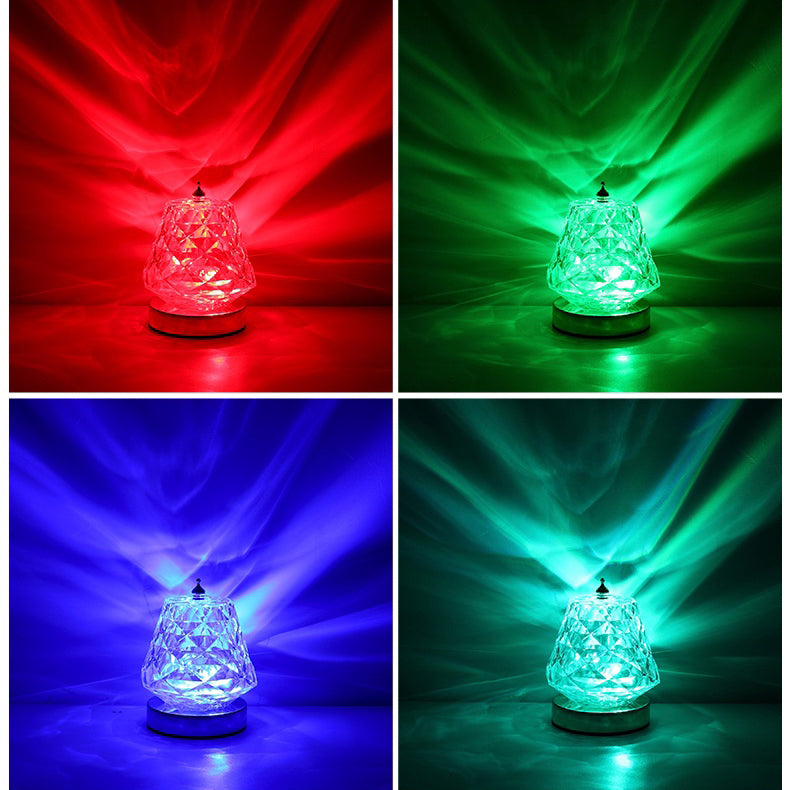 Projecteur de vagues océaniques ondulées de style polygone 