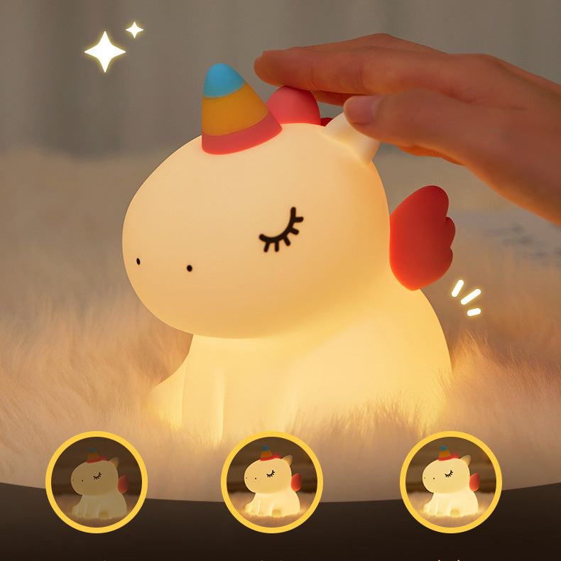 Einhorn-Nachtlicht, LED, matschig, Tap-Lampe, bestes Geschenk für Baby und Mädchen