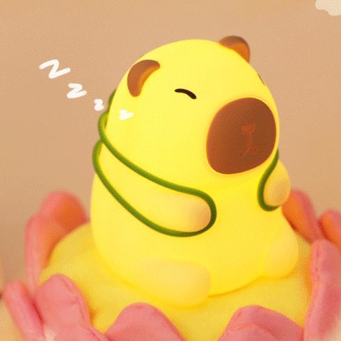 Sac à dos tortue Capybara en silicone souple avec veilleuse LED – Cadeau idéal pour les enfants et les filles