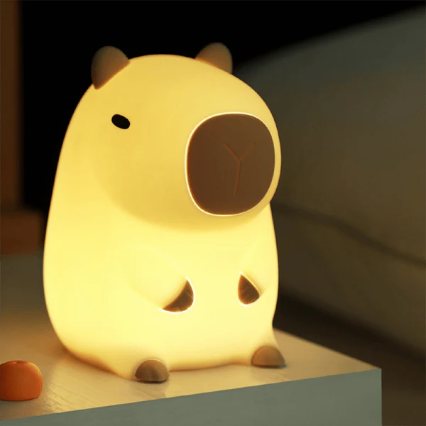 Highland Cow Squishy LED-Nachtlicht aus Silikon – perfektes Geschenk für Kinder und Mädchen
