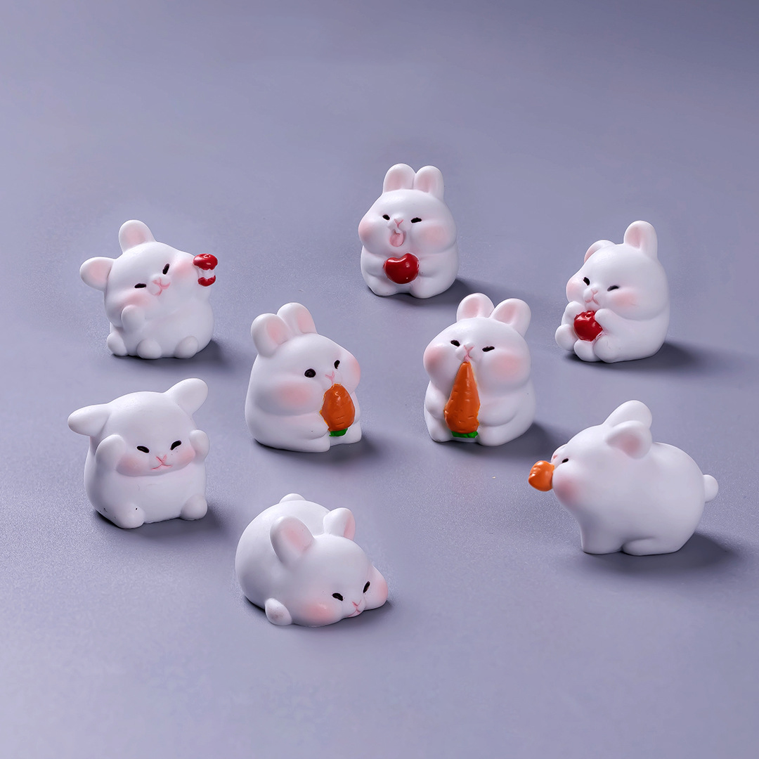 Over 5+ Pcs Miniature Capybara Figurines Cute Set Squishy Silicone Night Light DIY Desk Collection Resin