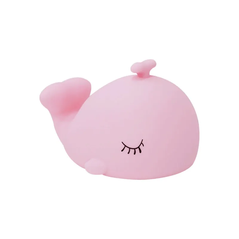 MeWaii® Whale with Water Spout and Ocean Dream Style Silicone Squishy Night Light Gift Cute Rounded Perfect Gift