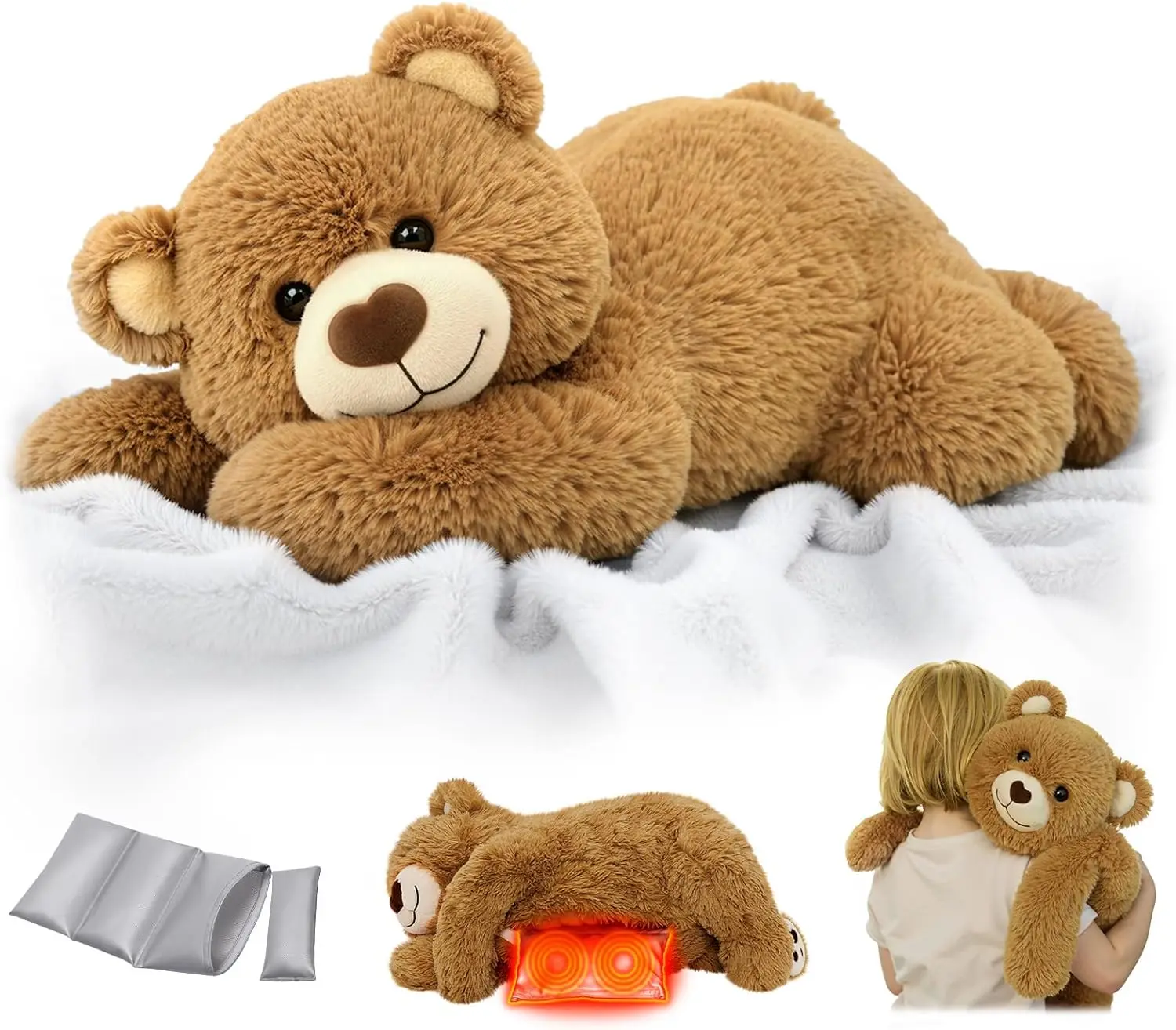 Mewaii® Brown Bear Weighted Stuffed Animal