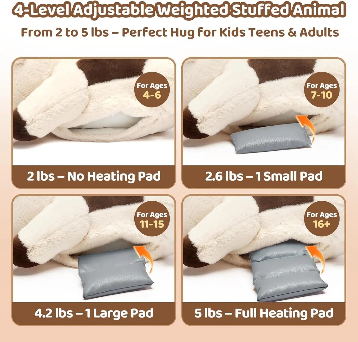 MeWaii® Pasture Cow Weighted Stuffed Animal