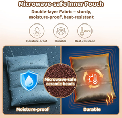 MeWaii® 5lbs Cow Weighted Stuffed Animal – Microwavable Plush Heating Pad for Removable Inner Pad, Gift for Kids & Adults
