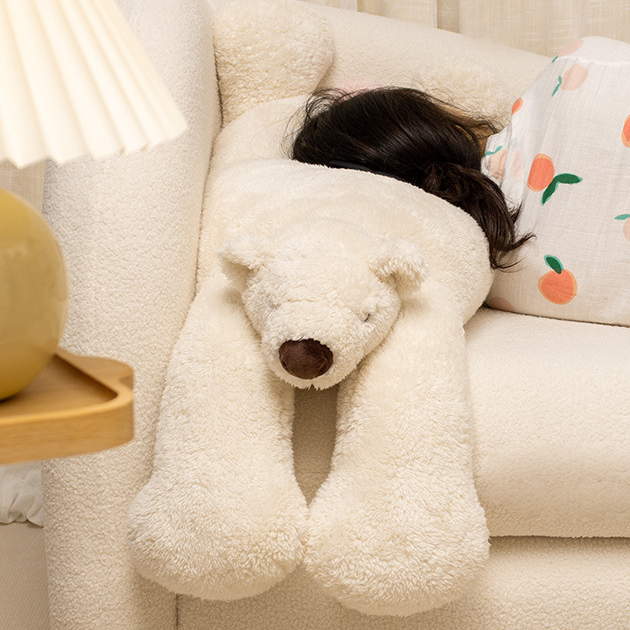 Polar Fleece Bear Weighted Stuffed Animal