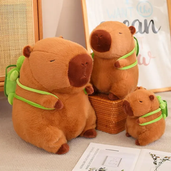 Kawaii Capybara Plush With Turtle Bag Plushies Squishy Pillow Toy