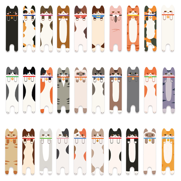 Buy 2, Get 30 Cat Bookmarks