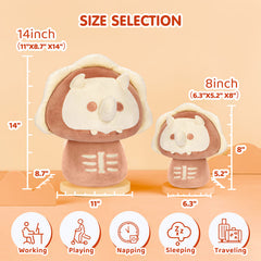 MeWaii® Mushroom Family Triceratops Kawaii Plush Pillow Squish Toy
