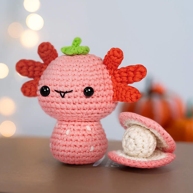 MeWaii®Crochet Axolotl And Seal  Crochet Kit for Beginners with Easy Peasy Yarn