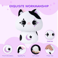 MeWaii® Mushroom Family Star Cat Kawaii Plush Pillow Squish Toy