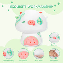 MeWaii® Mushroom Family Watermelon Cow Kawaii Plush Pillow Squish Toy