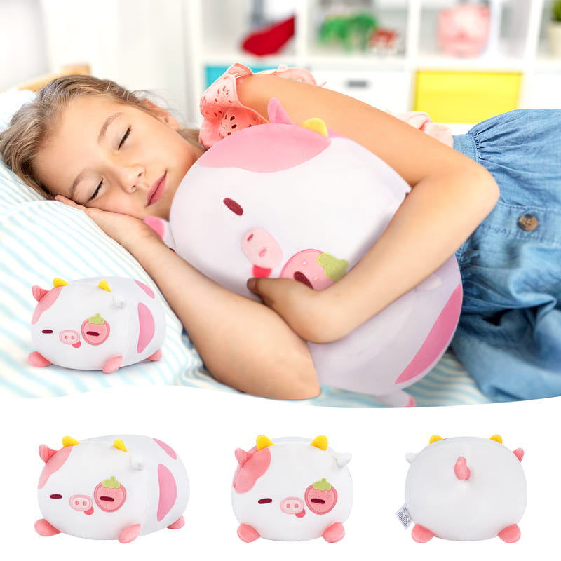 MeWaii® Fluffffy Family Berry Cow Stuffed Animal Kawaii Plush Pillow Squishy Toy