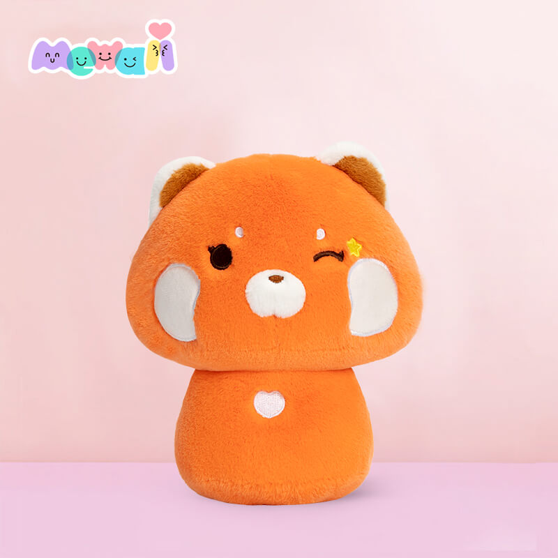 MeWaii® Mushroom Family Red Panda Kawaii Plush Pillow Squish Toy