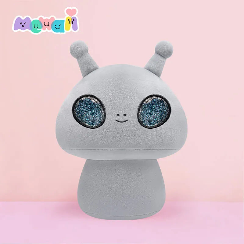 MeWaii® Mushroom Family Gray Alien Kawaii Plush Pillow Squish Toy